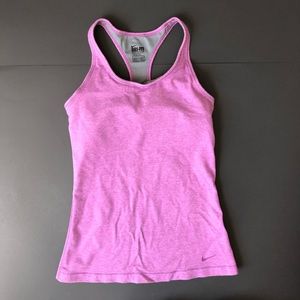 Nike Dri Fit Slim Fit Athletic Sleeveless Tank Top with Built-in Sports Bra